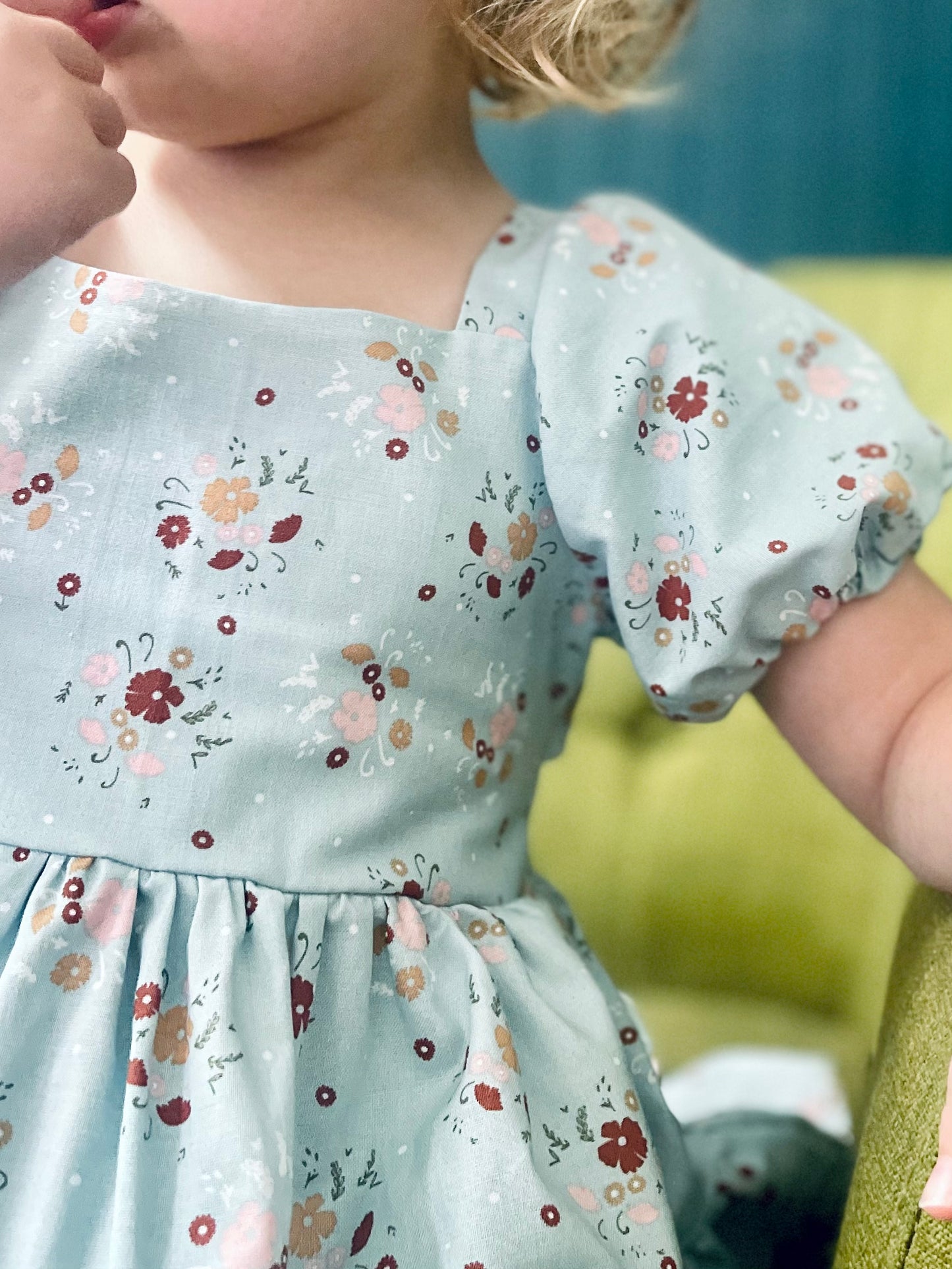 Flutter and Bloom Dress Blue