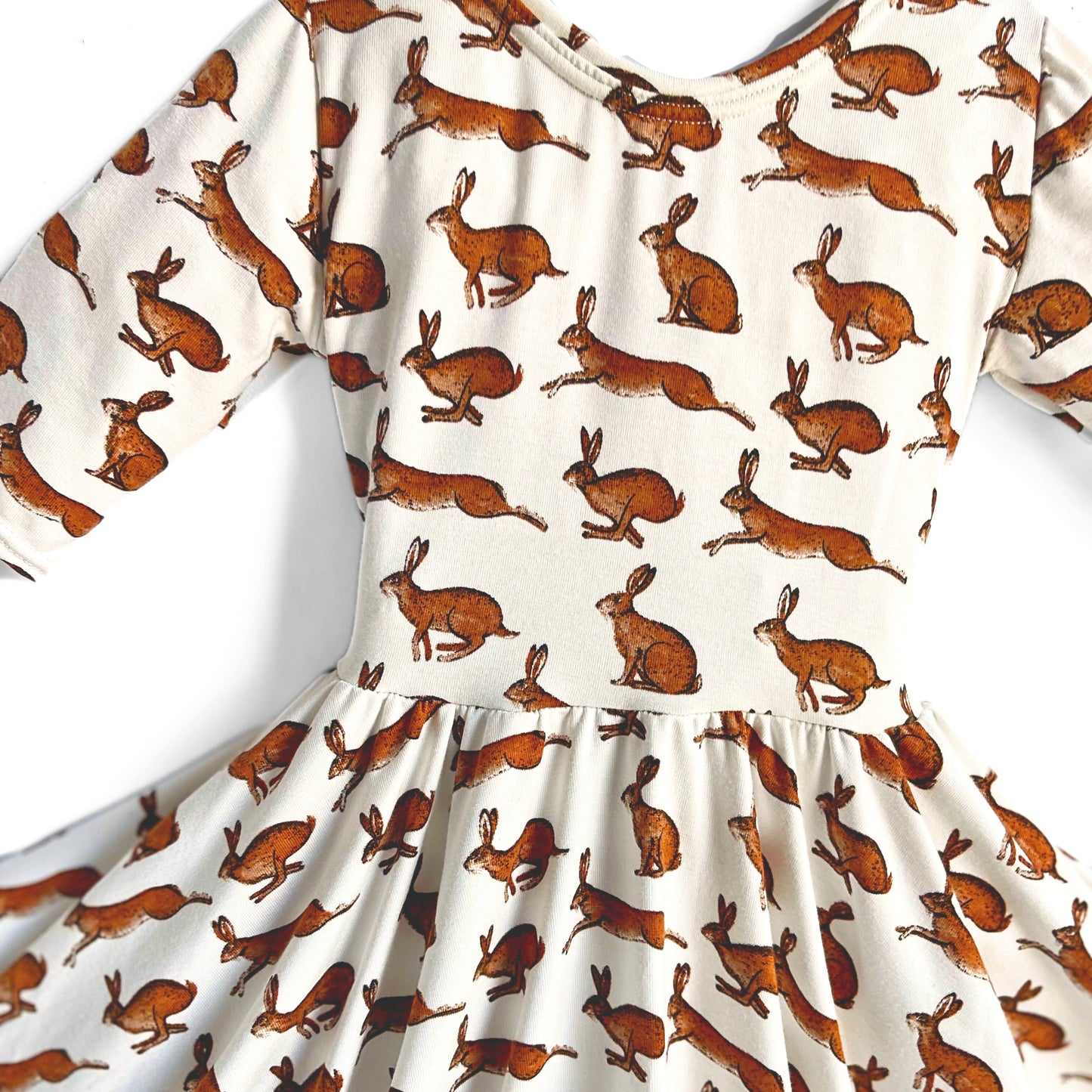 Rabbit Print Twirly Dress