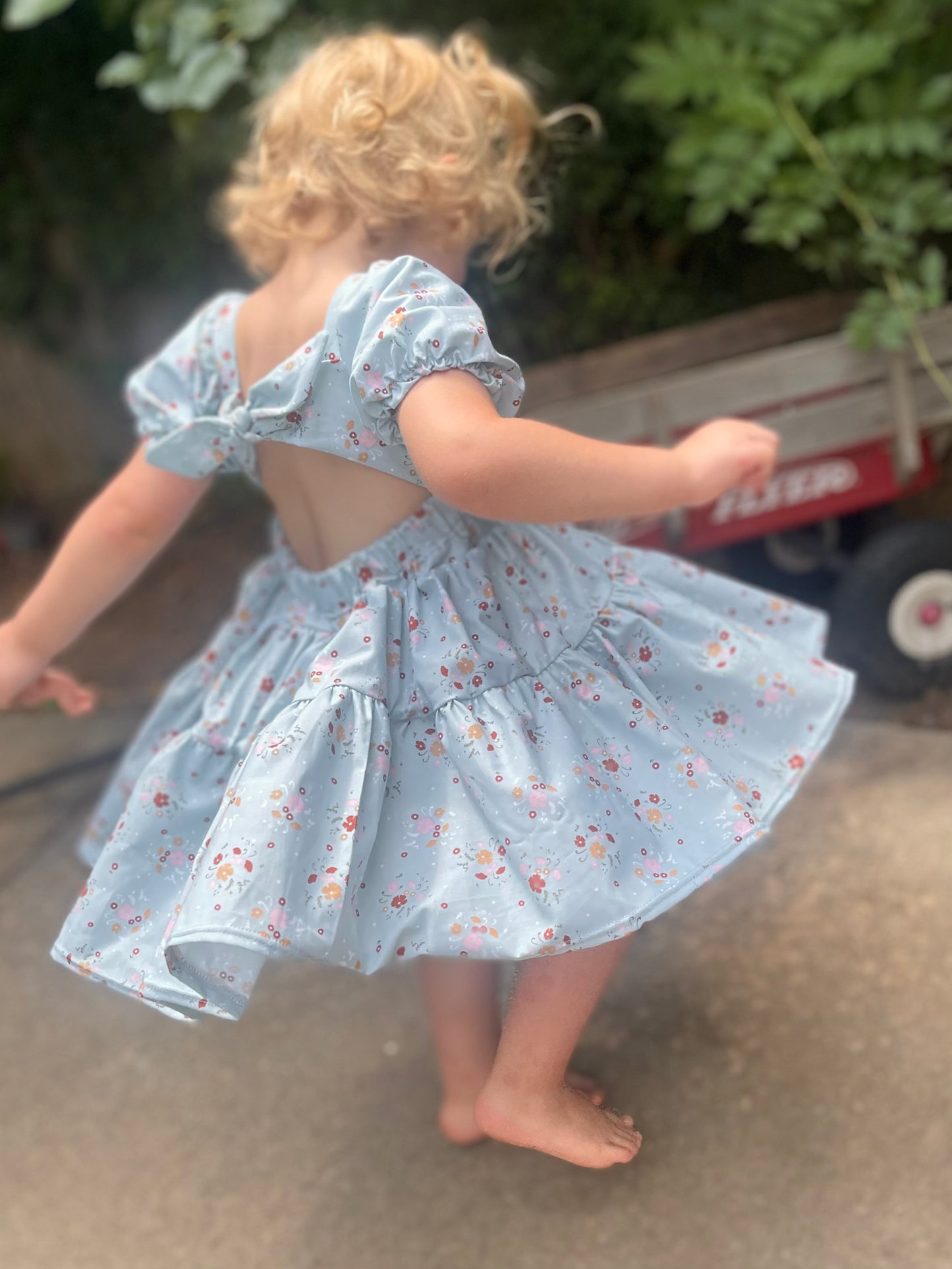 Flutter and Bloom Dress Blue