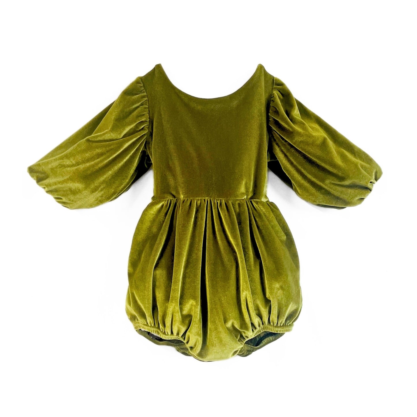 Velvet Moss Bubble Romper