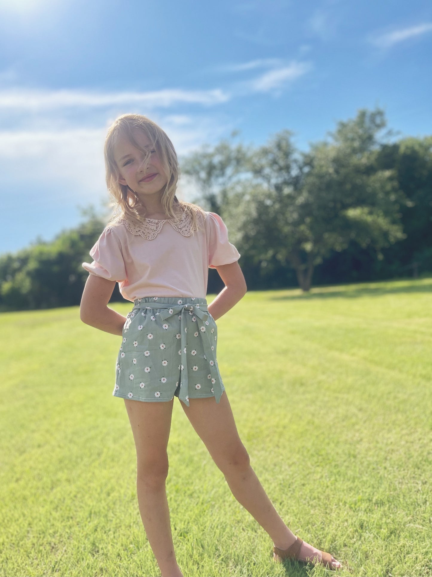 Wild Daisy Paperbag Shorts