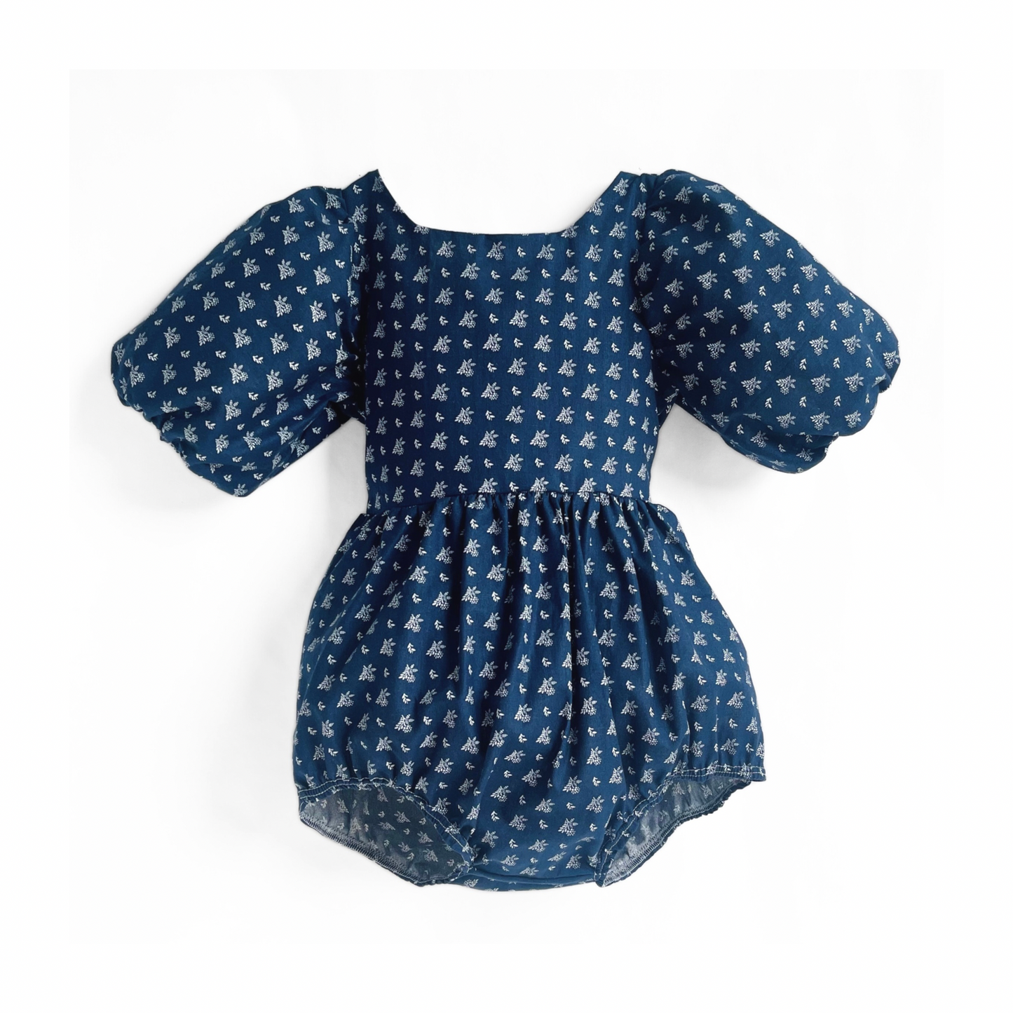 Navy Ditzy Floral Bubble Romper