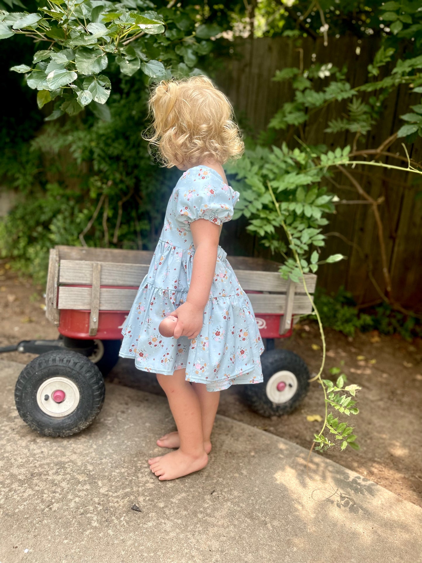 Flutter and Bloom Dress Blue