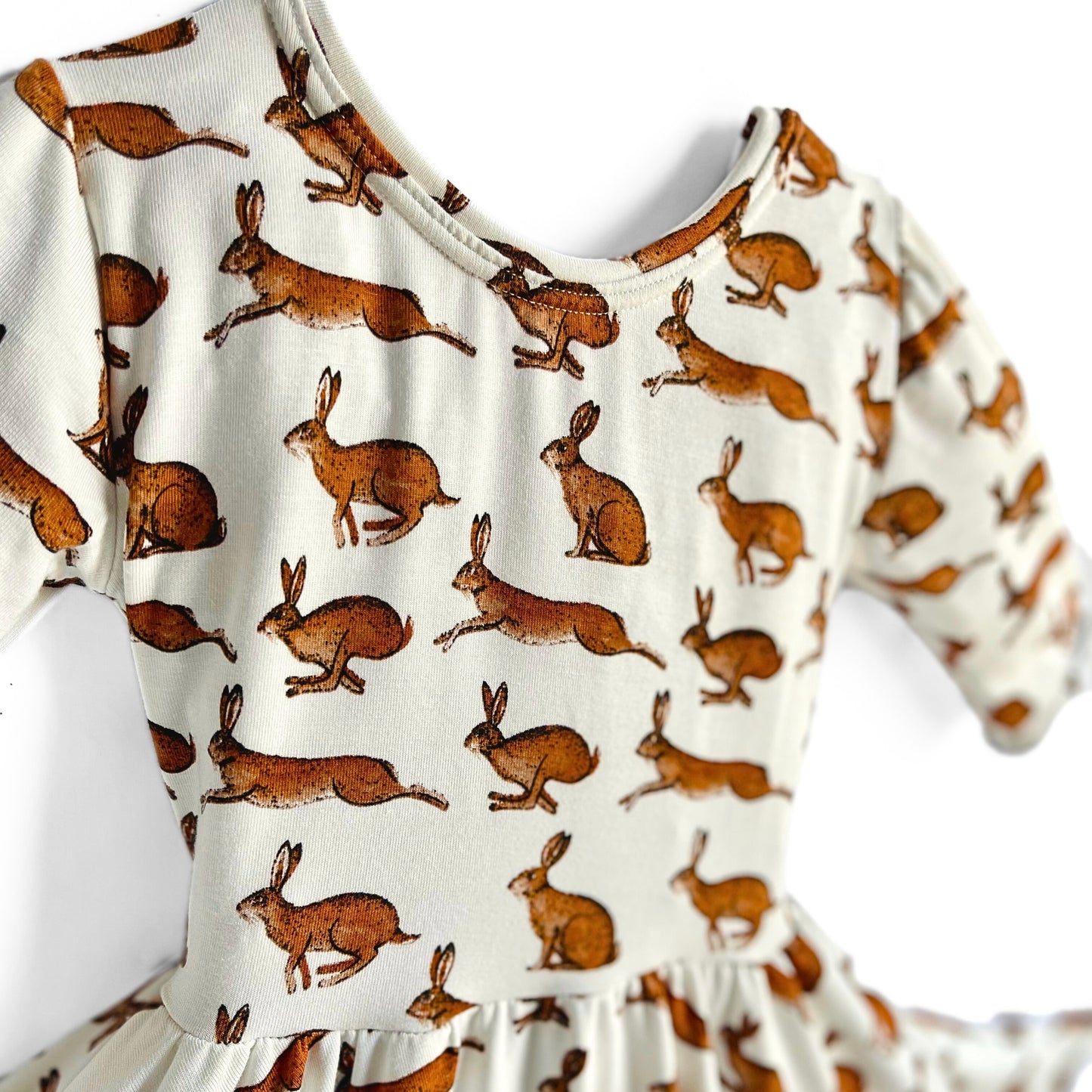 Rabbit Print Twirly Dress