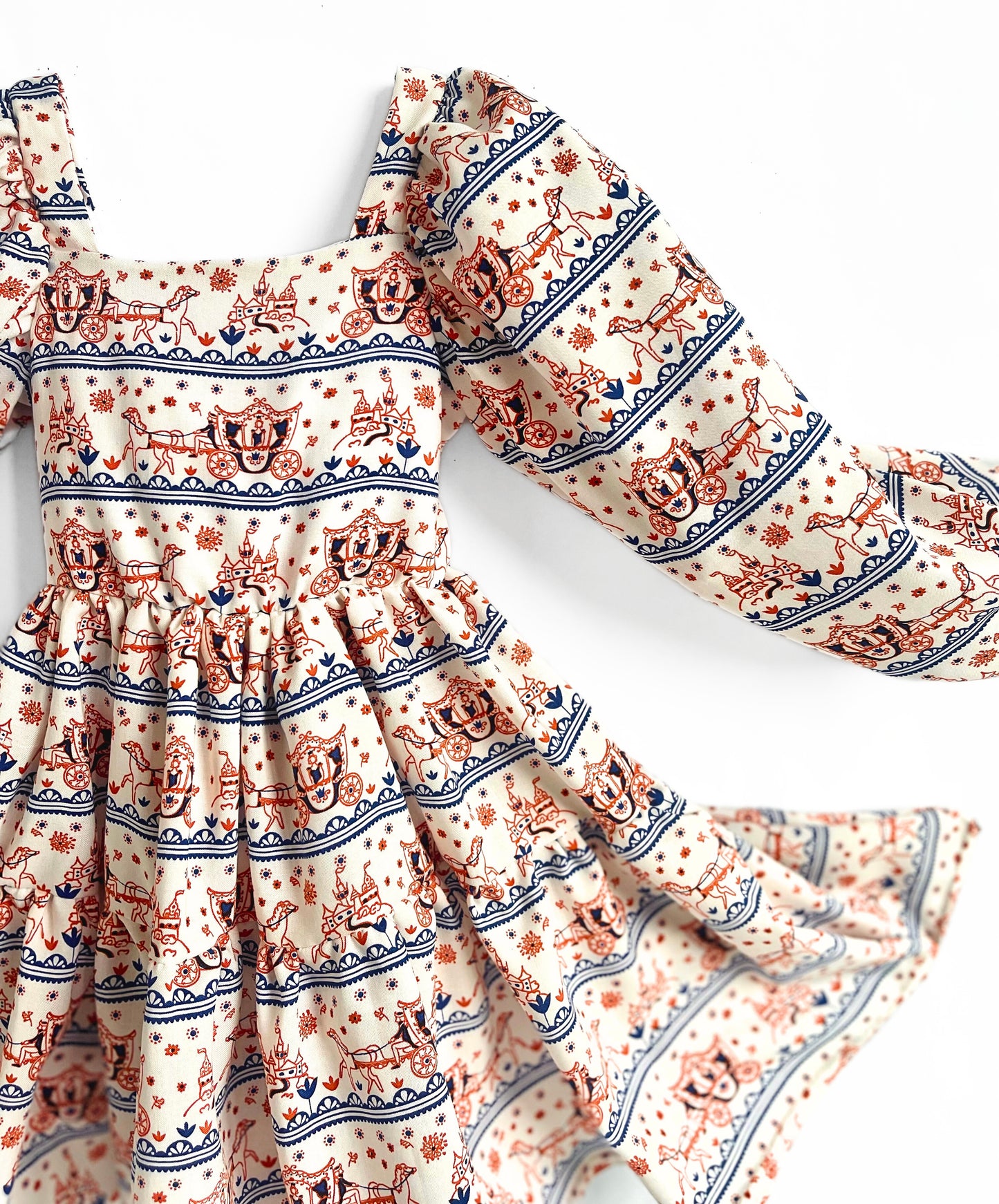 Enchanted Princess Carriage Dress with Balloon Sleeves