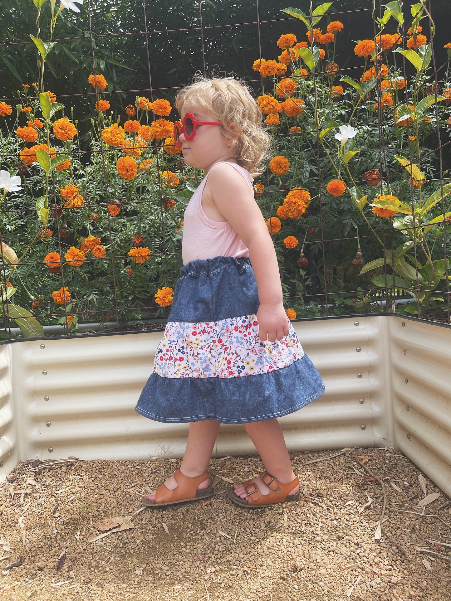 Prairie Petals Patchwork Skirt