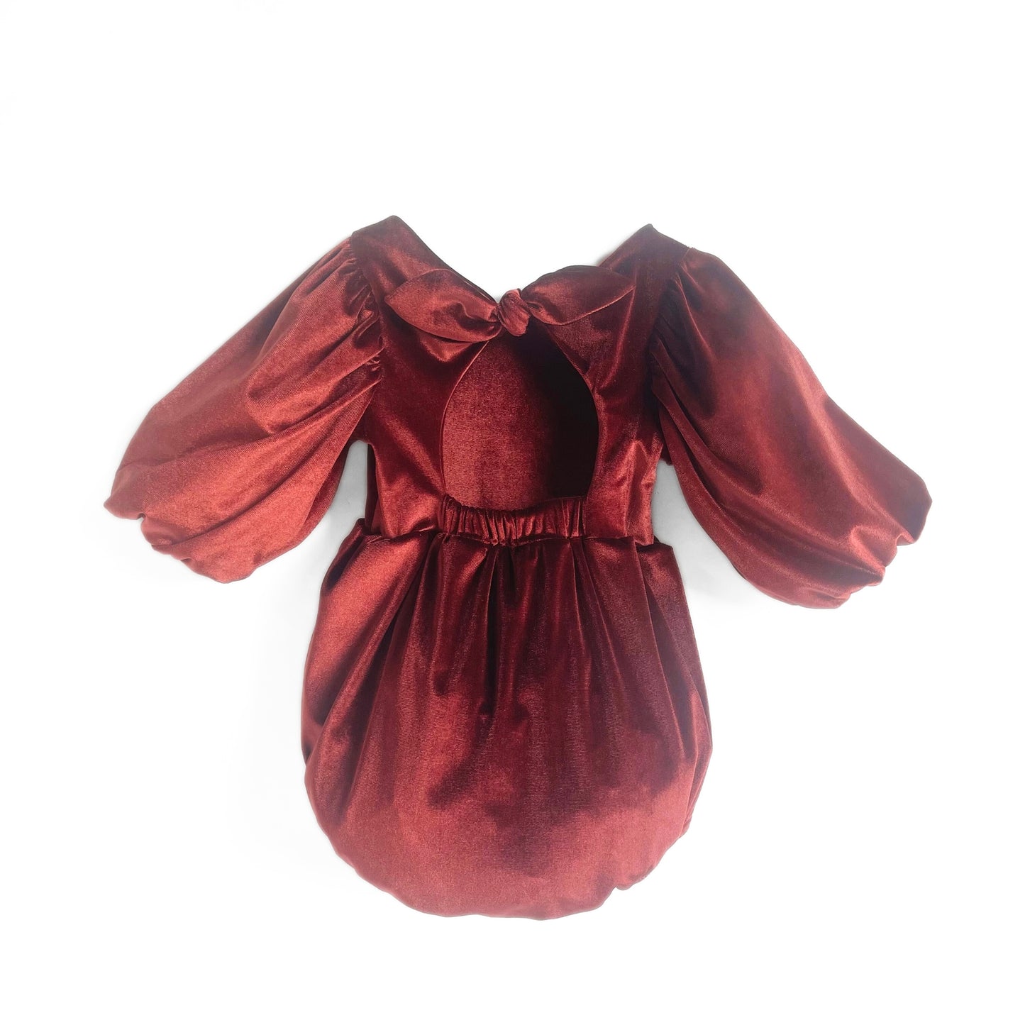 Velvet Cinnamon Bubble Romper