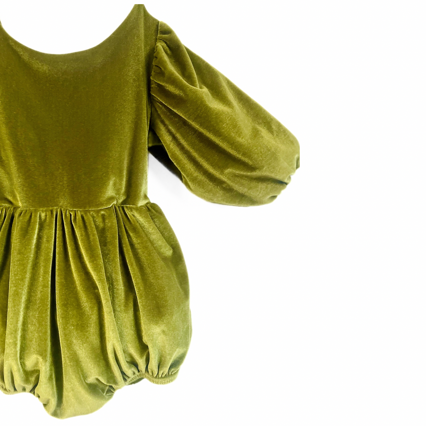 Velvet Moss Bubble Romper