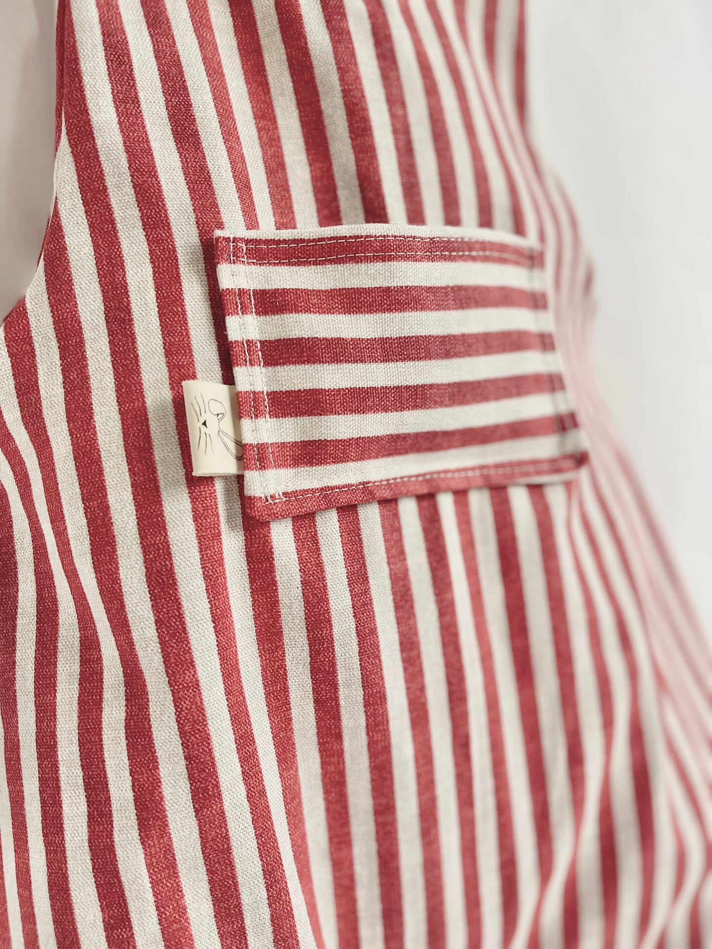 Red Striped Shoulder Tie Jumpsuit