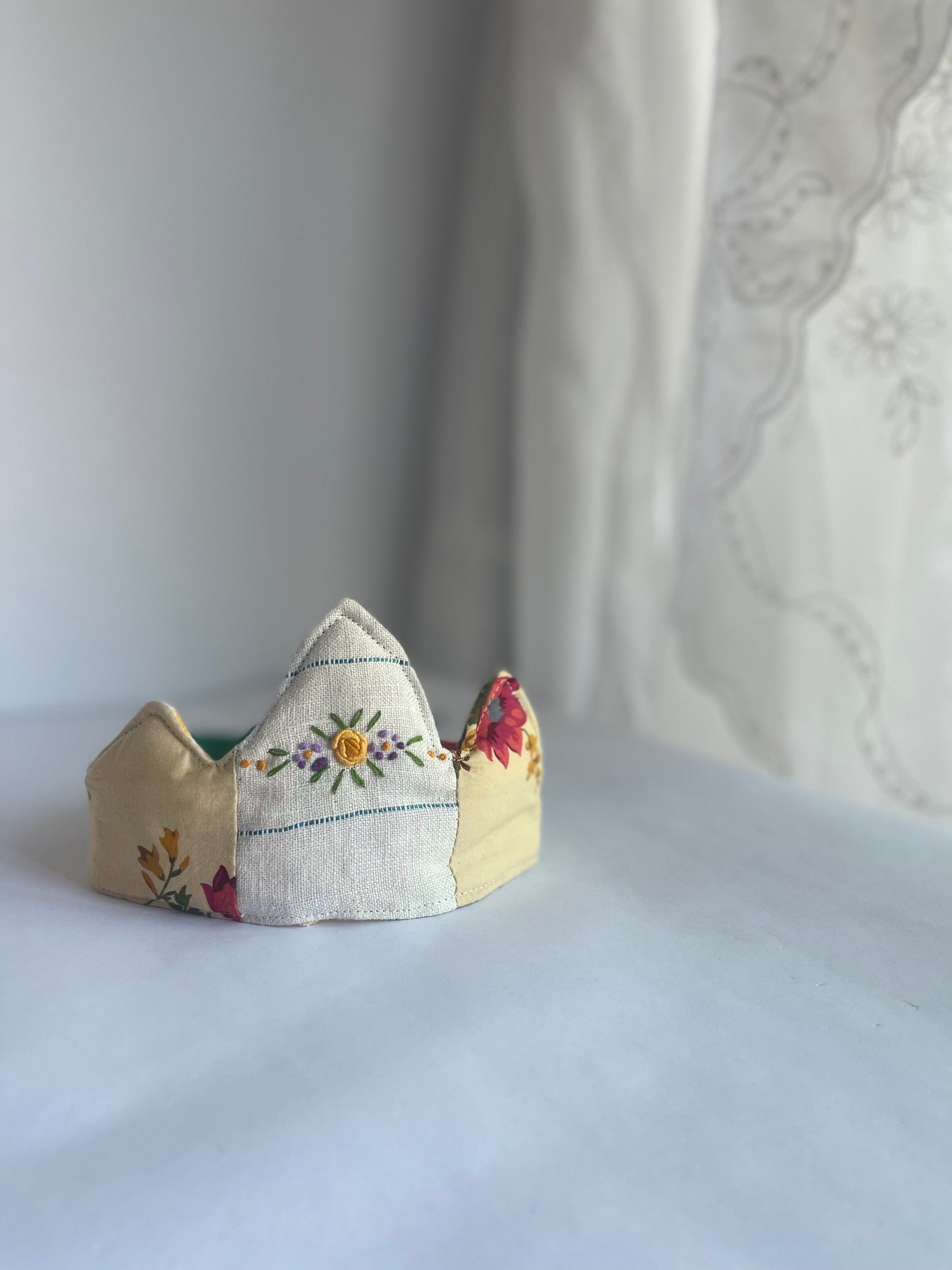 Quilted Fairy Wings, Crown, and Wand Set Golden Yellow and Red