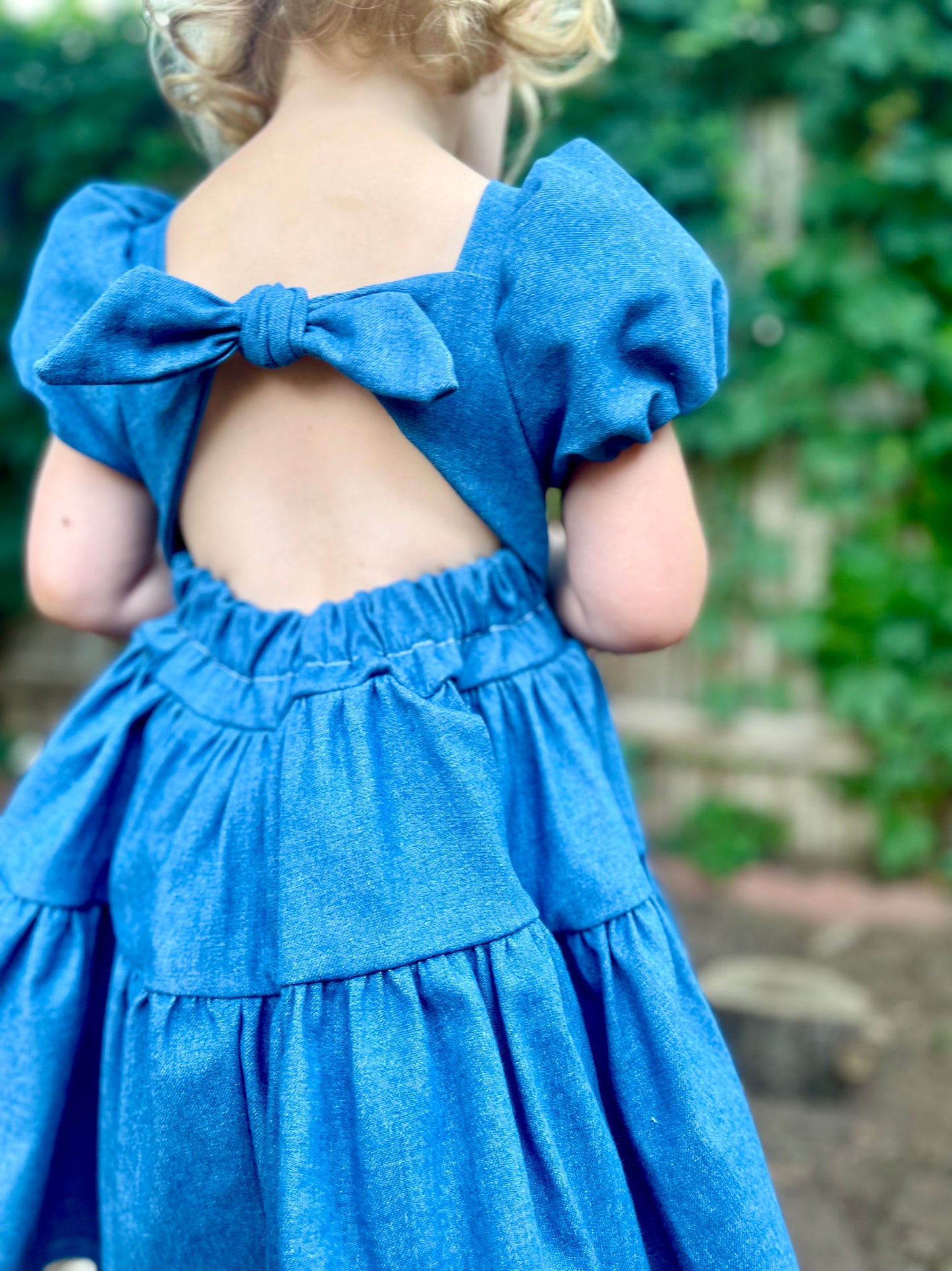 Flutter and Bloom Dress Denim