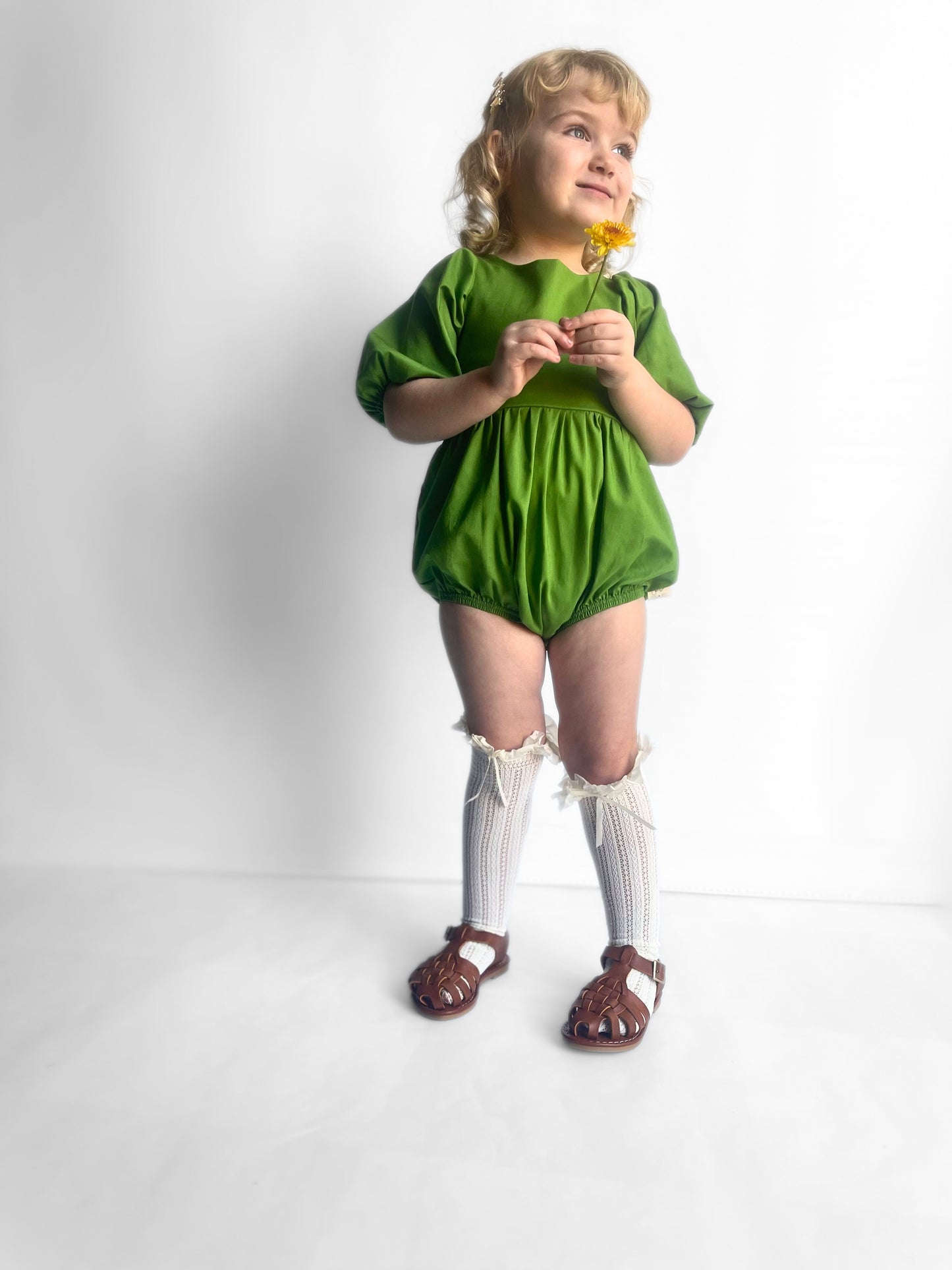 Pear Green Bubble Romper