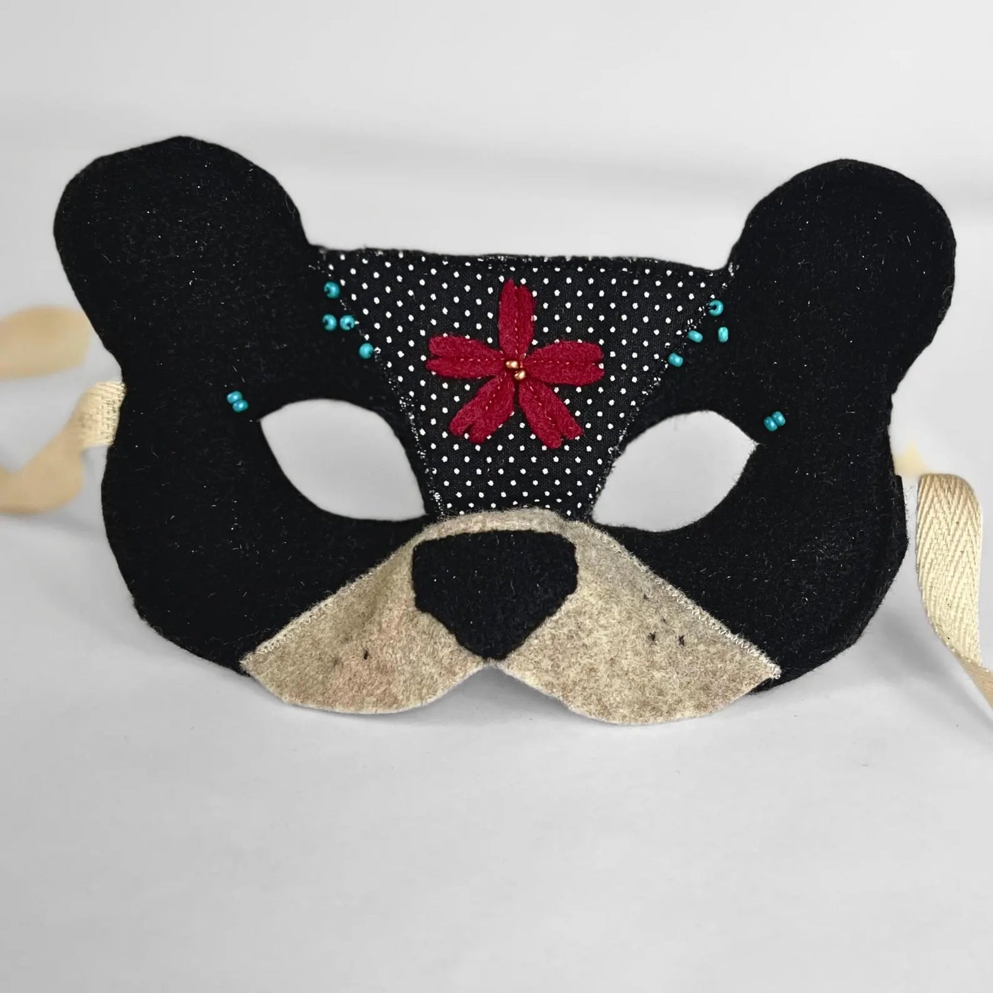 Enchanted Black Bear Felt Mask