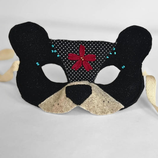 Enchanted Black Bear Felt Mask