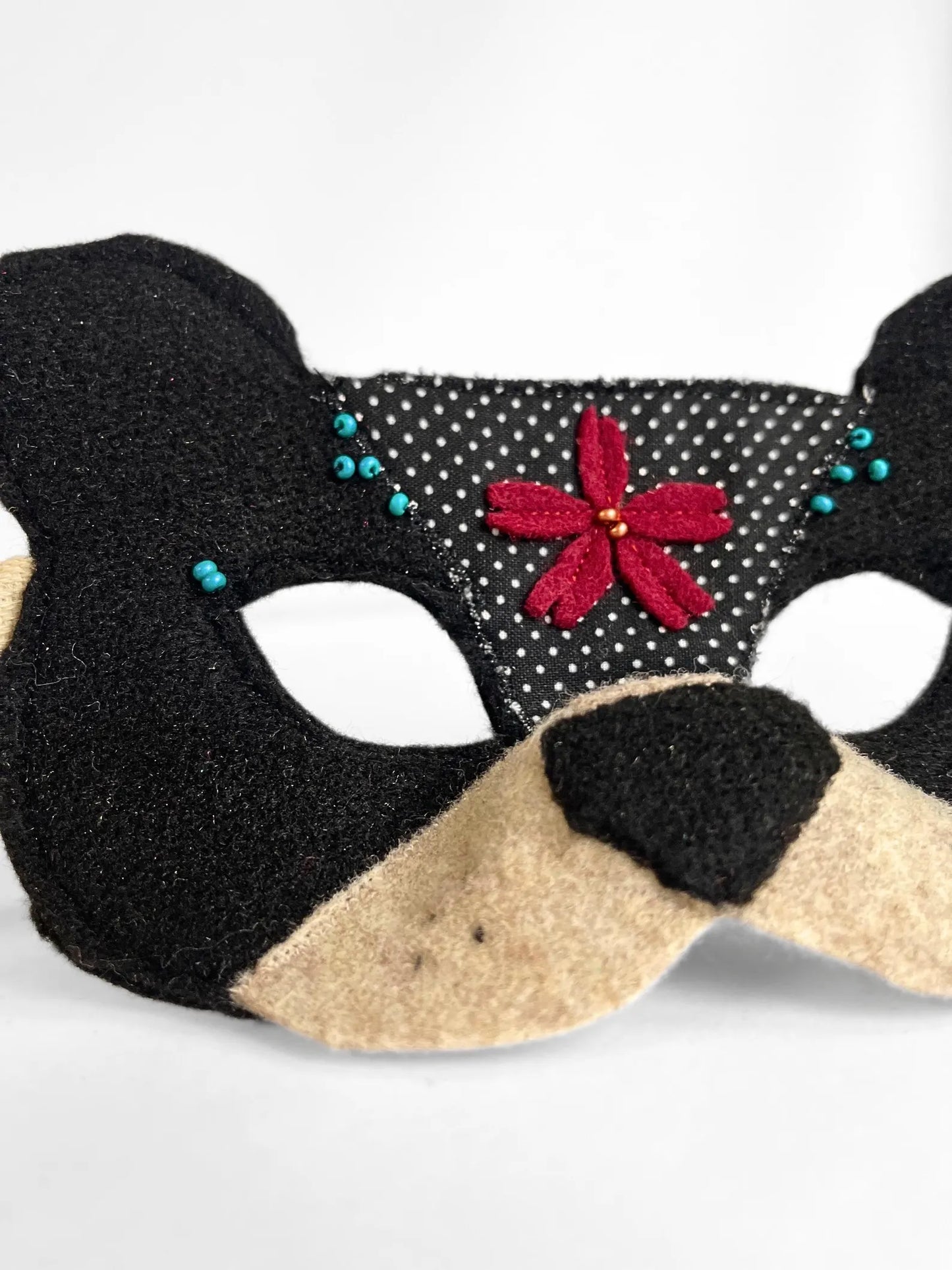Enchanted Black Bear Felt Mask