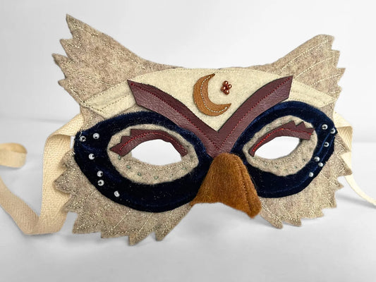 Wise and Wizardly Owl Felt Mask