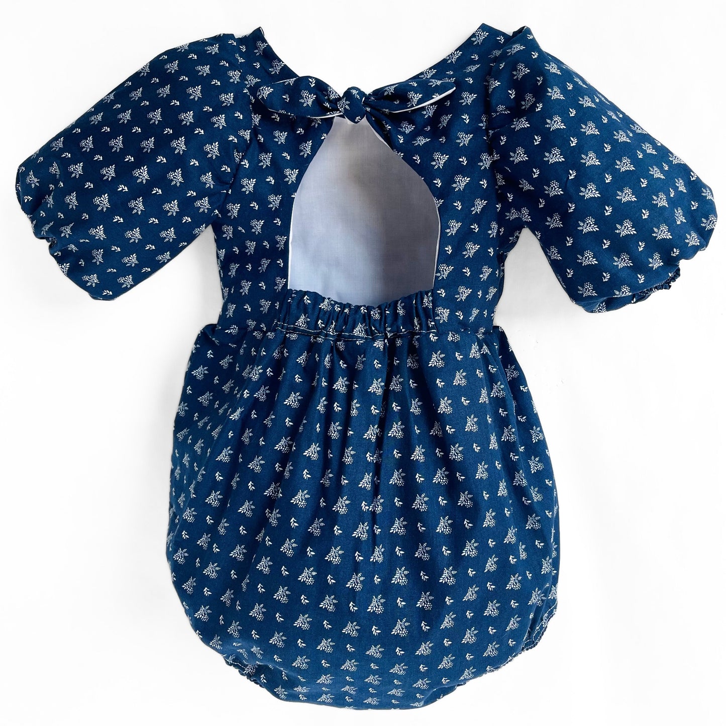 Navy Ditzy Floral Bubble Romper
