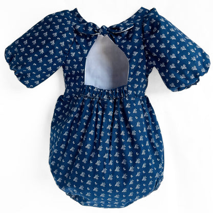 Navy Ditzy Floral Bubble Romper