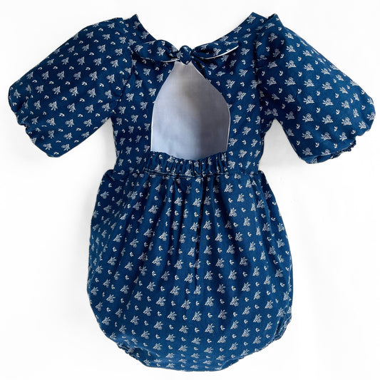 Navy Ditzy Floral Bubble Romper