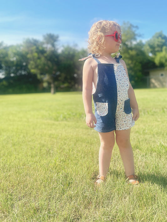 Patchwork Pocket Romper