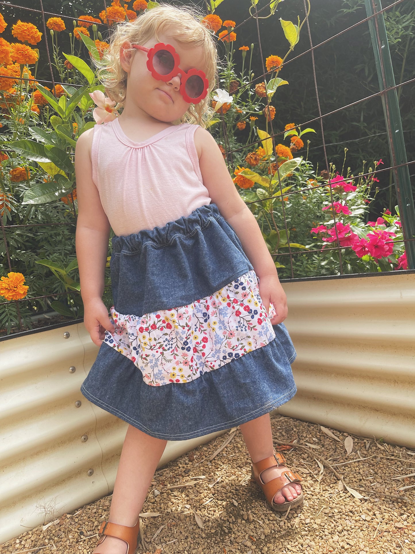 Prairie Petals Patchwork Skirt