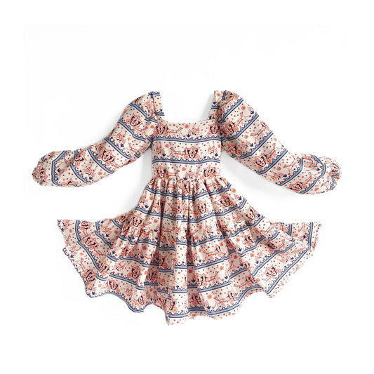 Enchanted Princess Carriage Dress with Balloon Sleeves