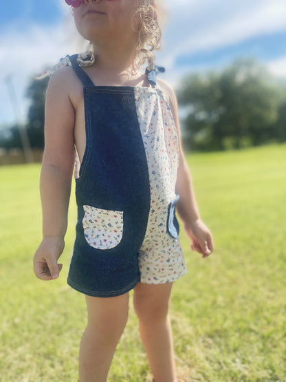 Patchwork Pocket Romper
