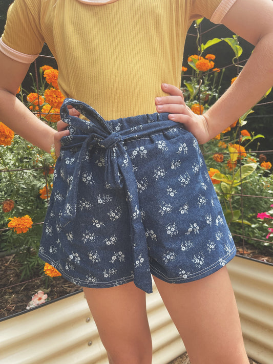 Meadow Bloom Paperbag Shorts