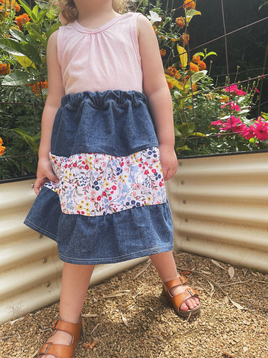 Prairie Petals Patchwork Skirt