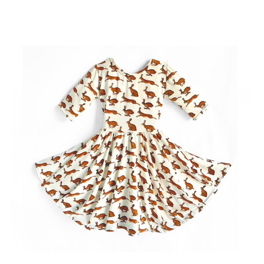 Rabbit Print Twirly Dress