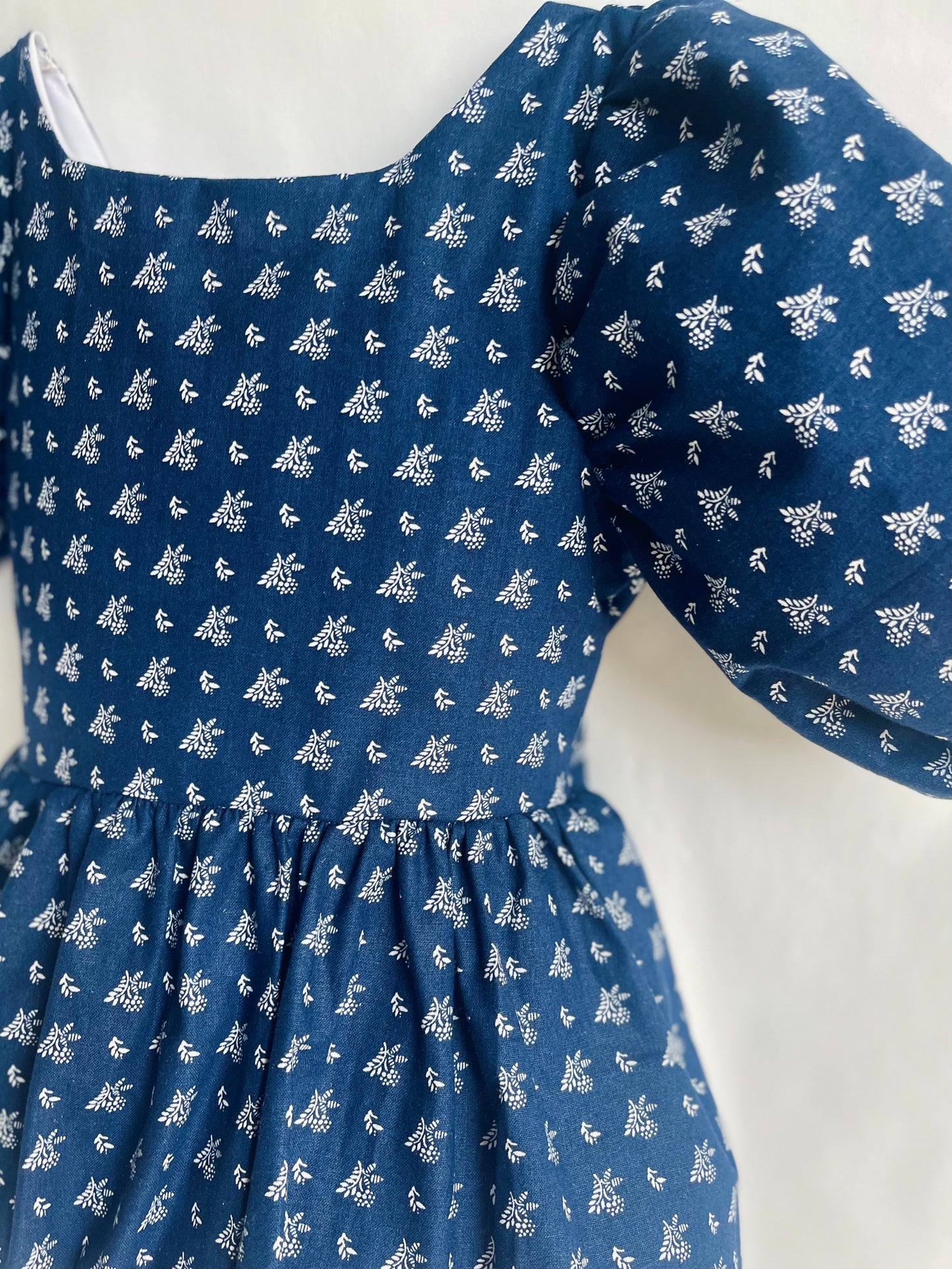Navy Ditzy Floral Bubble Romper