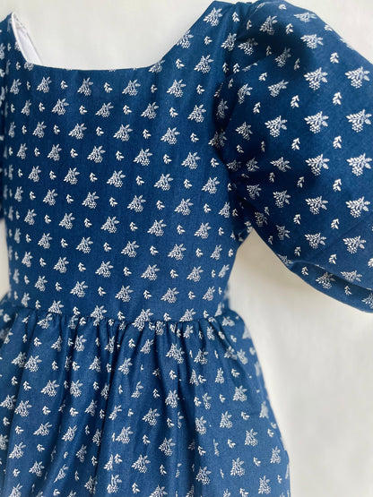 Navy Ditzy Floral Bubble Romper