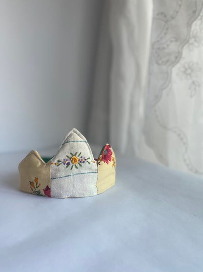 Quilted Fairy Wings, Crown, and Wand Set Golden Yellow and Red