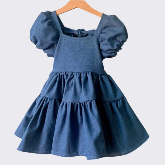 Flutter and Bloom Dress Denim