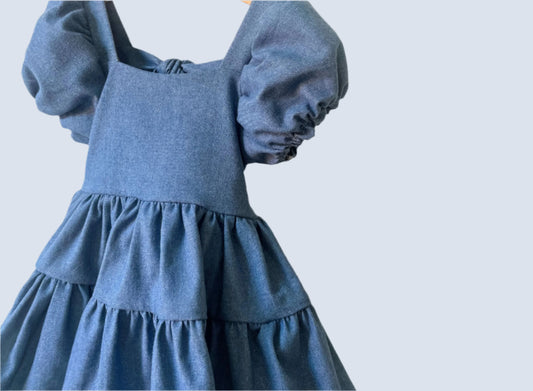 Flutter and Bloom Dress Denim