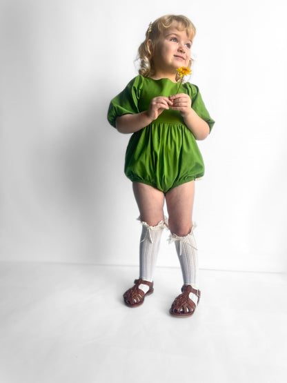 Pear Green Bubble Romper