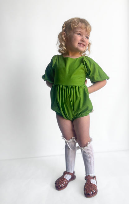 Pear Green Bubble Romper