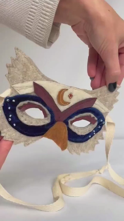 Wise and Wizardly Owl Felt Mask