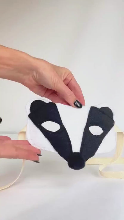 Brave Little Badger Felt Mask