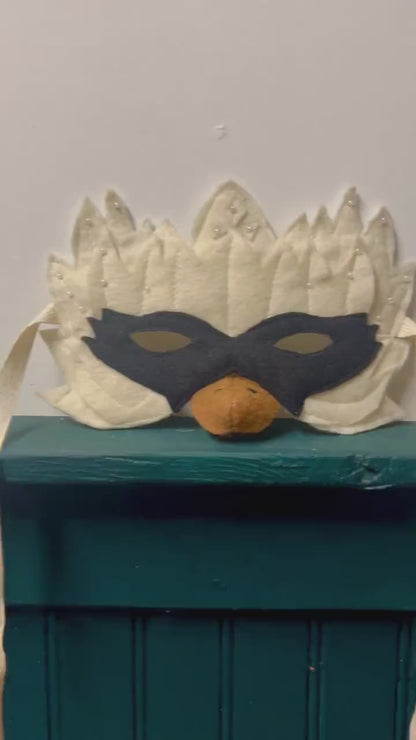 Enchanted Black Bear Felt Mask